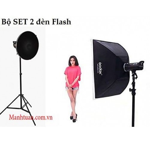 BỘ SET 2 ĐÈN FLASH STUDIO